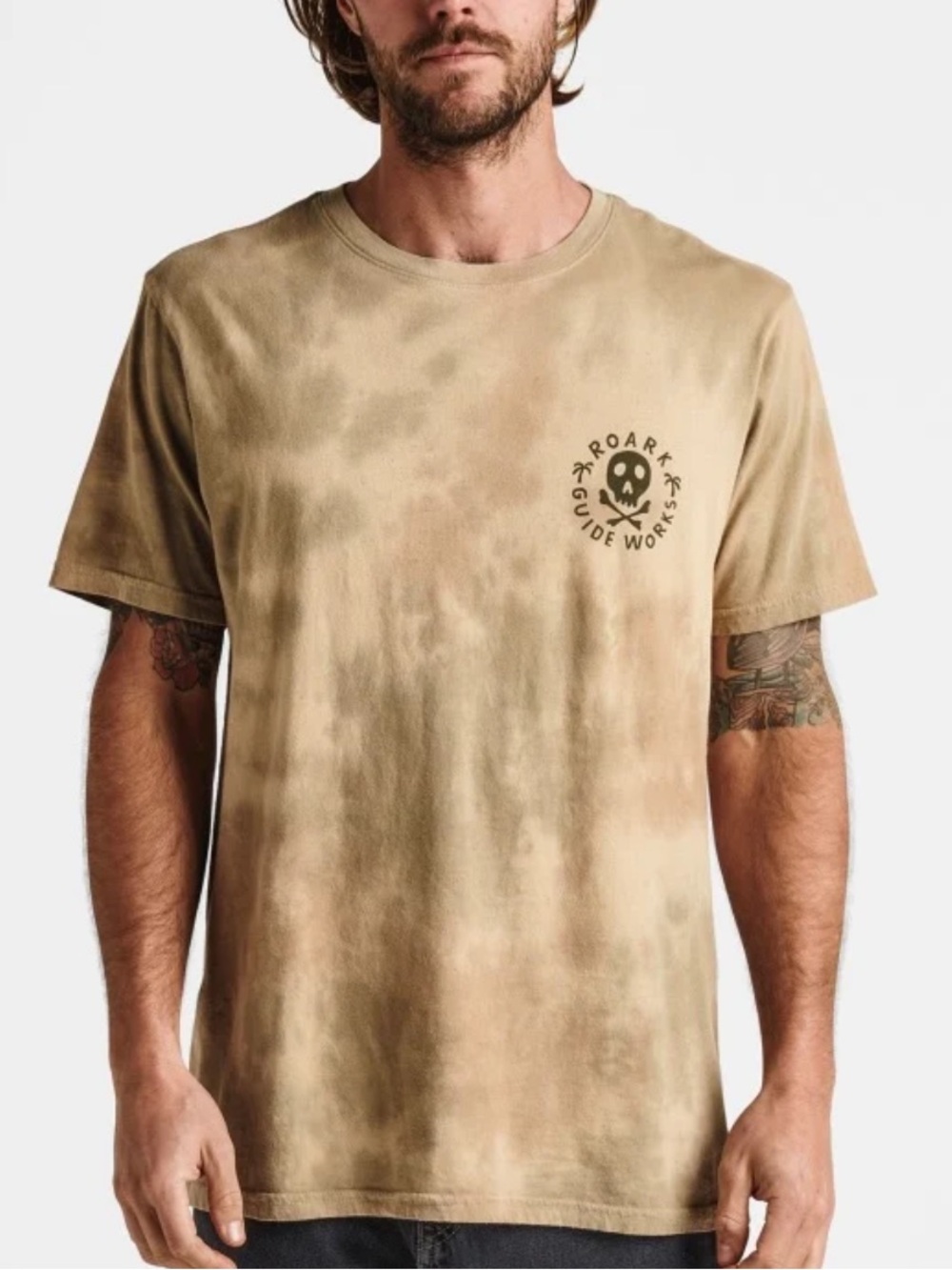Roark Guideworks Custom Dyed Premium Tee Tie-Dye Short Sleeve Camo Cotton Medium